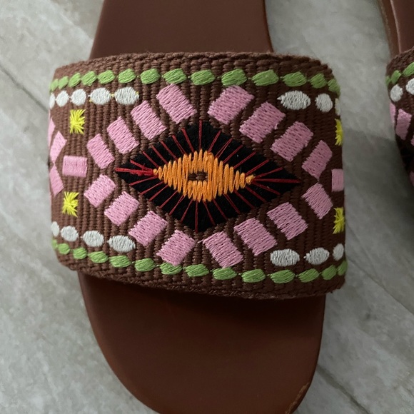 Prada embroidered Flat Sandals size 6 - Picture 3 of 10